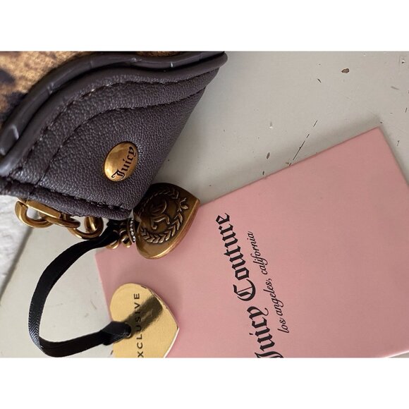 Juicy Couture Juicy Romance Gusset Single Zip Around Natural Leopard VIRAL NEW - Picture 3 of 16